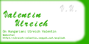 valentin ulreich business card